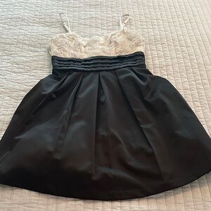 XOXO juniors Formal Dress in Black and White size 7 with floral embellishment